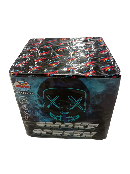 Baterie artificii Smoke Screen – 25 focuri, calibru 30mm