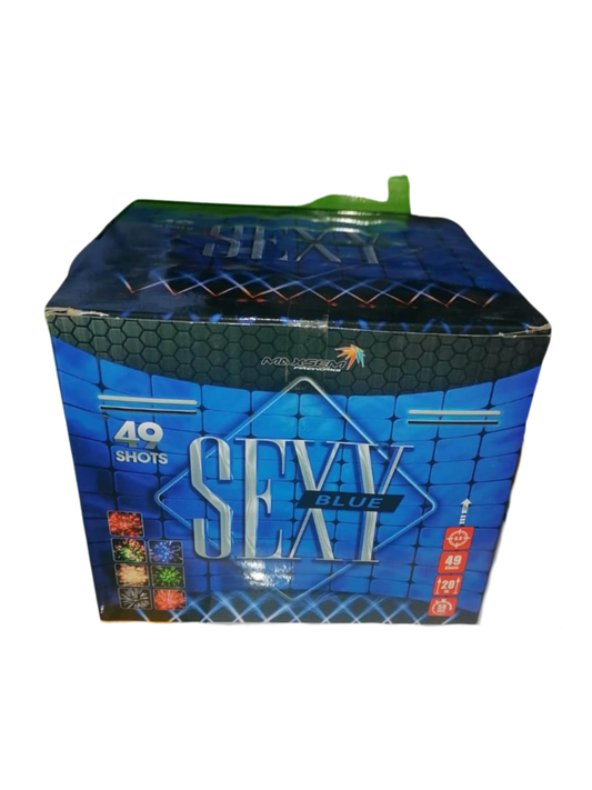 Bateria de artificii Sexy Blue – 49 de focuri, calibru 20 mm