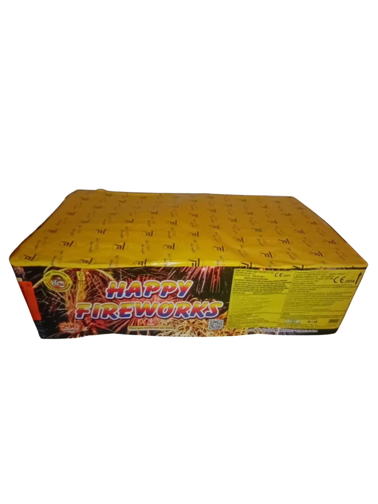 Baterie artificii Happy Fireworks – 296 focuri, calibru 18mm